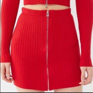 Urban Outfitters red mini-skirt